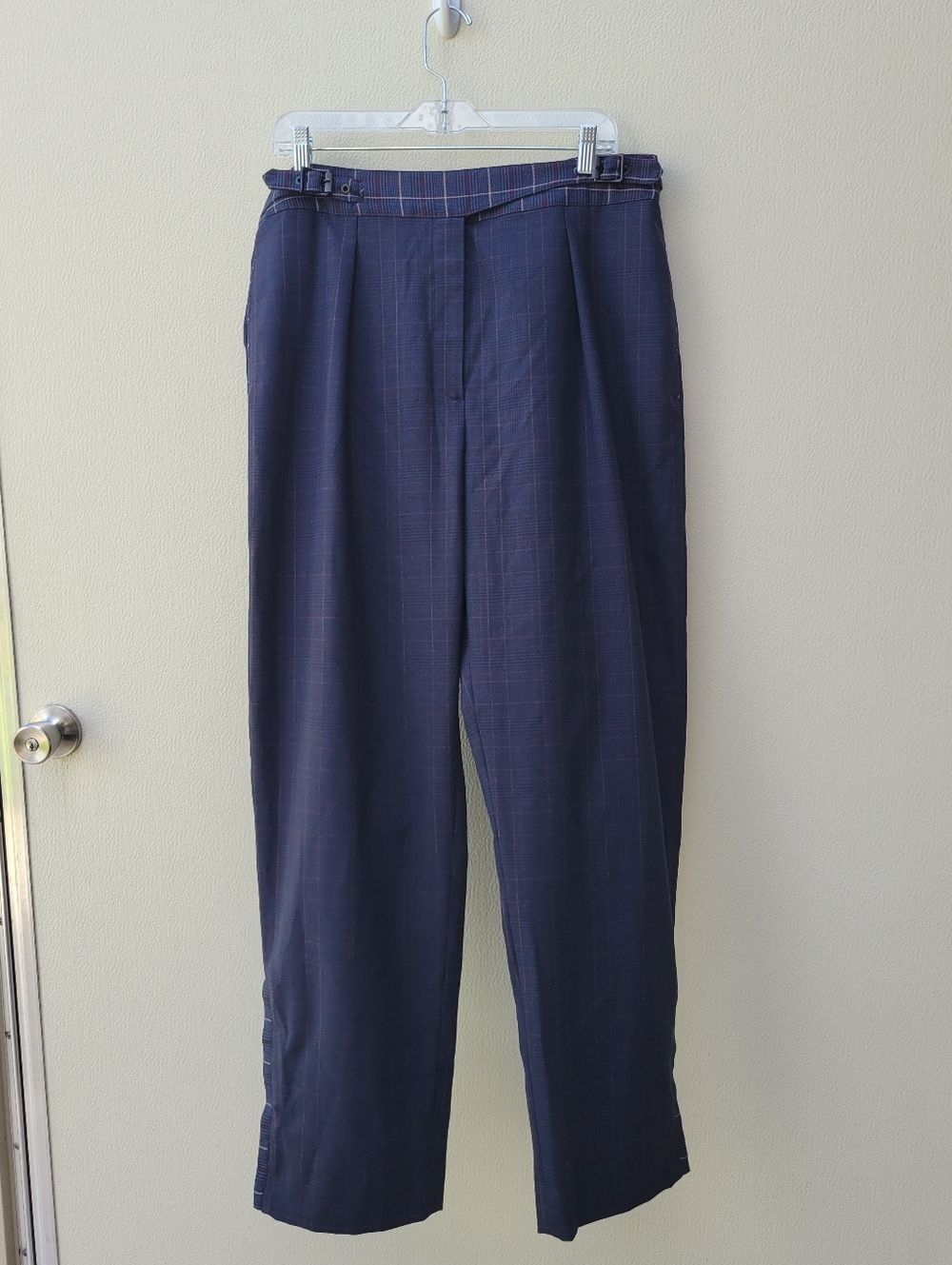 Rag & Bone Pants Navy Plaid Women Trousers Size 14.